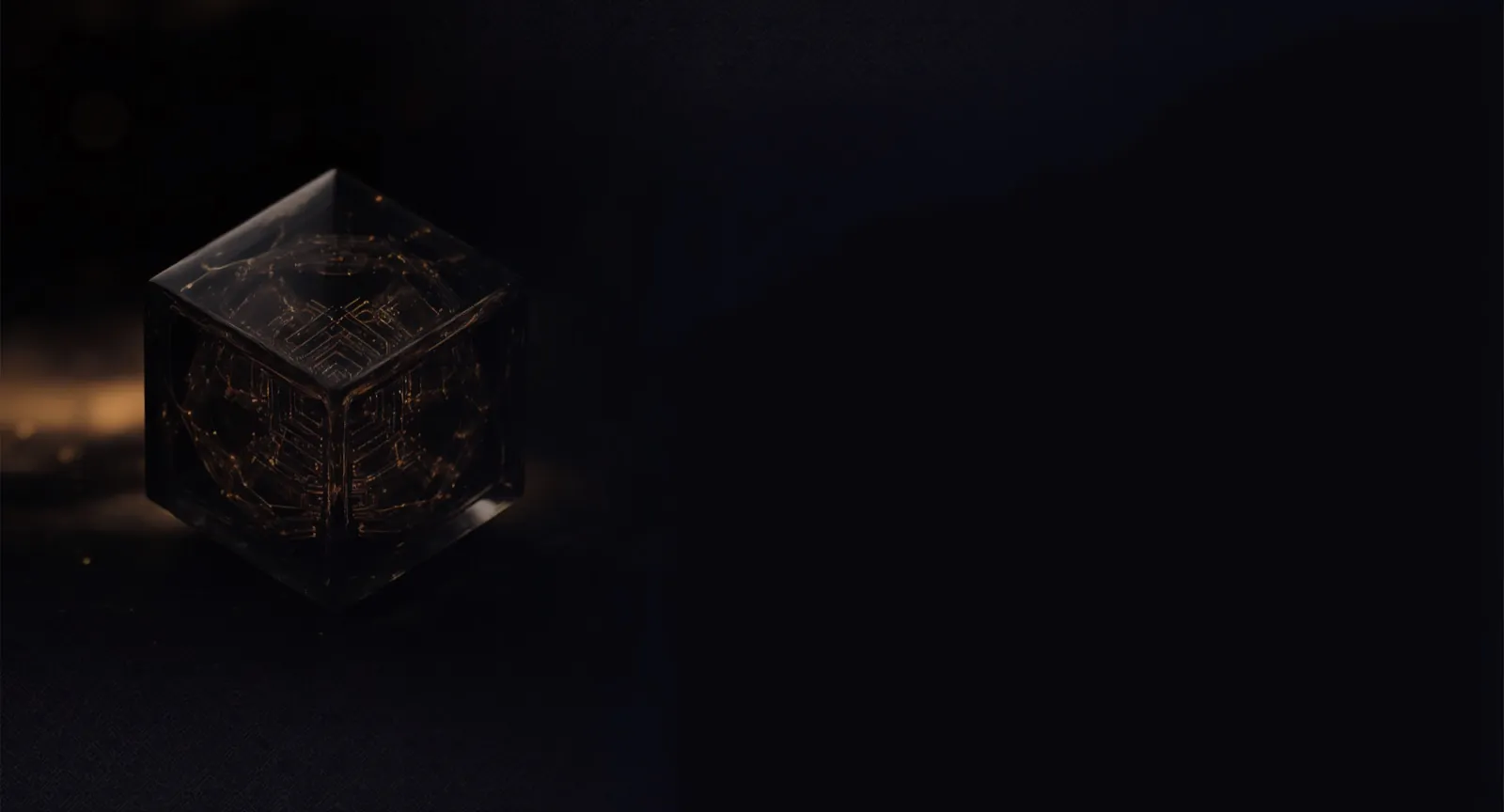 A sealed black crystalline core glowing with gold circuitry.